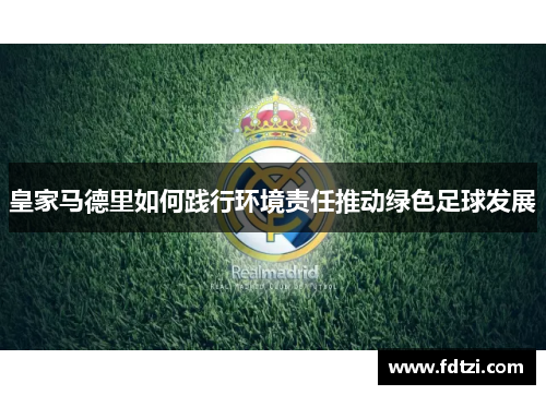 皇家马德里如何践行环境责任推动绿色足球发展 皇家马德里如何践行环境责任推动绿色足球发展
